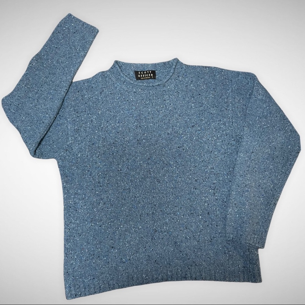 Scott Officer rollneck Merino wool sweater made in Scotland size xl